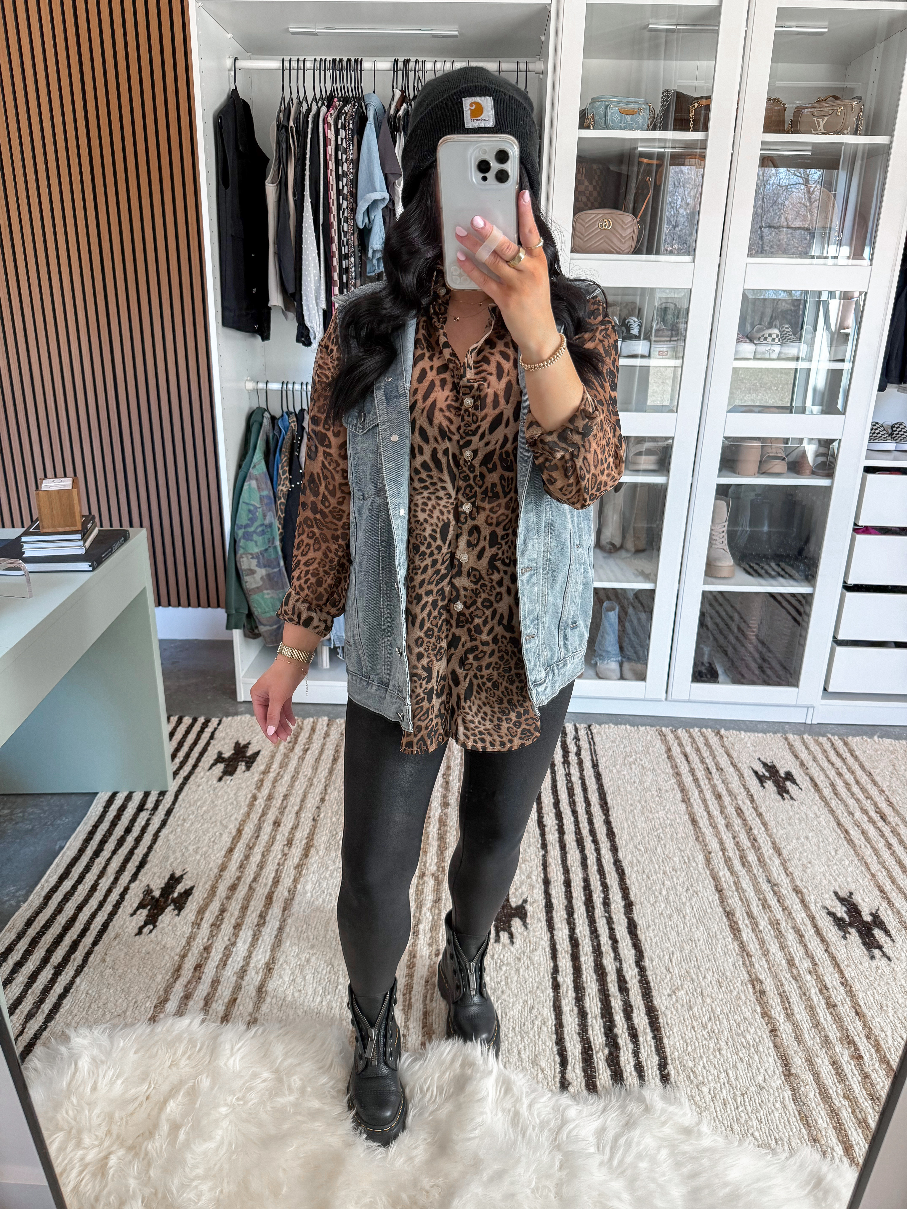 Blouse - small
Bralette - medium
Denim Vest - xs (A2 blue color)
Spanx Leggings - medium

You can't go wrong with an oversized leopard print blouse, an oversized denim vest & some faux leather leggings! 🖤 I did also link a pair of maternity faux leather leggings (which I also have!) just in case you need some extra room for the bump! Finished the look with a black beanie & my platform docs. 

 

 

#LTKootd #LTKPetite #LTKBump