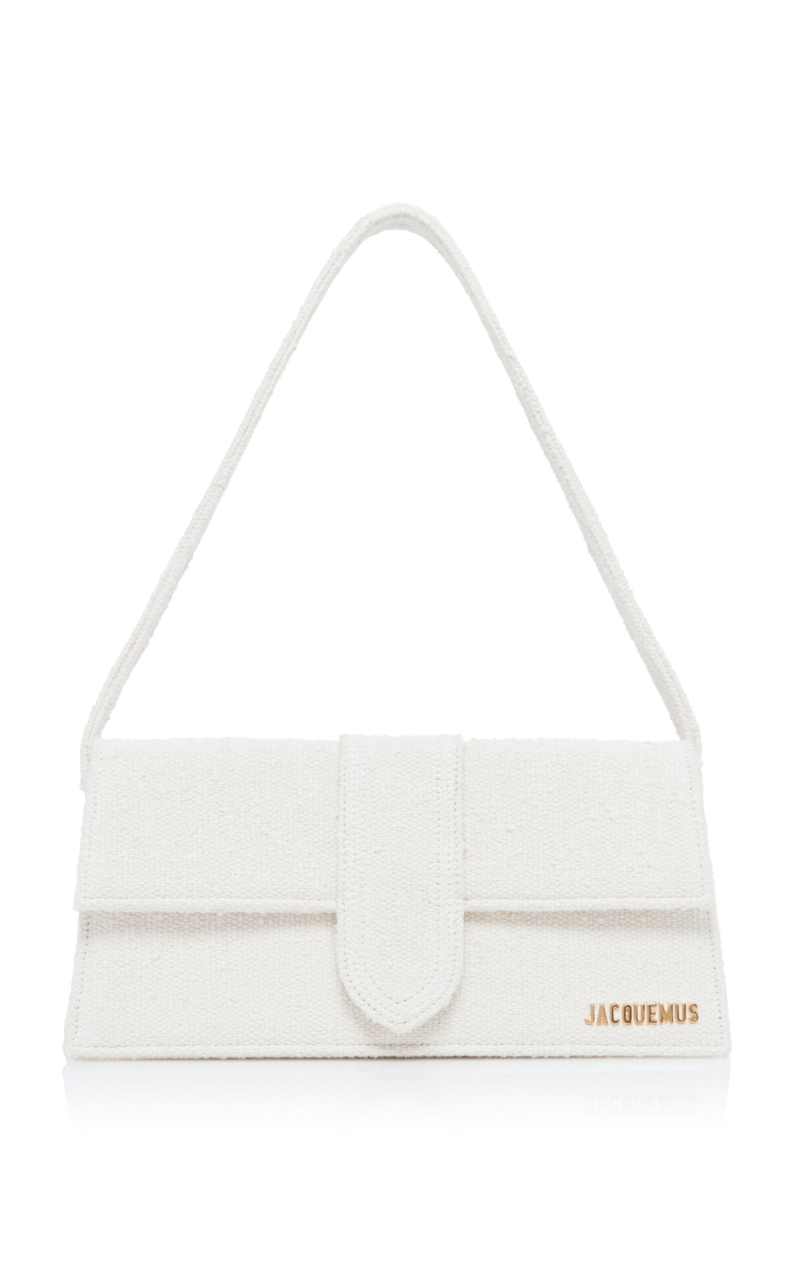 Jacquemus - Le Bambino Long Cotton-Boucle Shoulder Bag - Off-White - OS - Moda Operandi | Moda Operandi (Global)