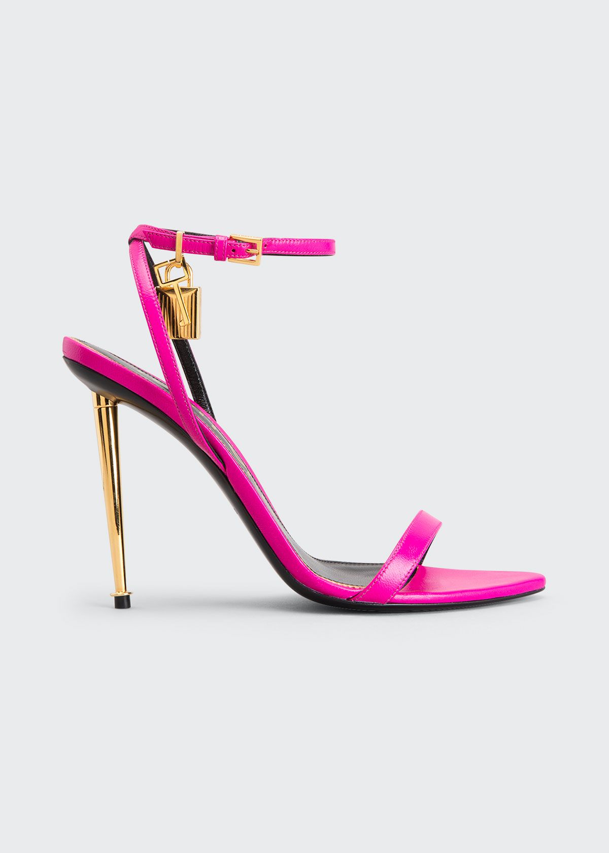 105mm Lock Stiletto Sandals, Hot Pink | Bergdorf Goodman