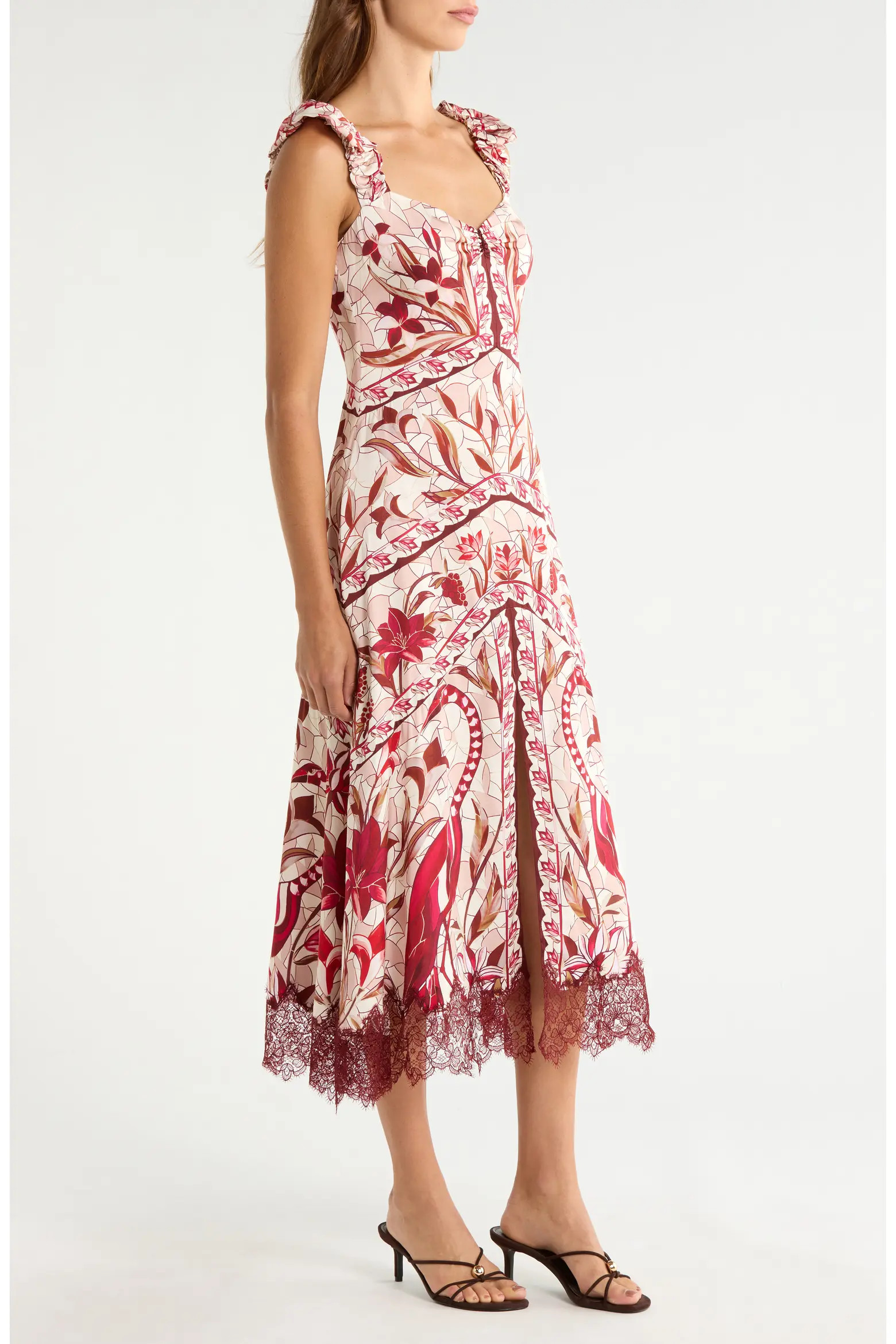 Stained Glass Lace Trim Maxi Dress (Women) | Nordstrom | Nordstrom
