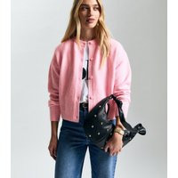 Women's Pink Soft Knit Crew Neck Cardigan New Look | New Look (UK)