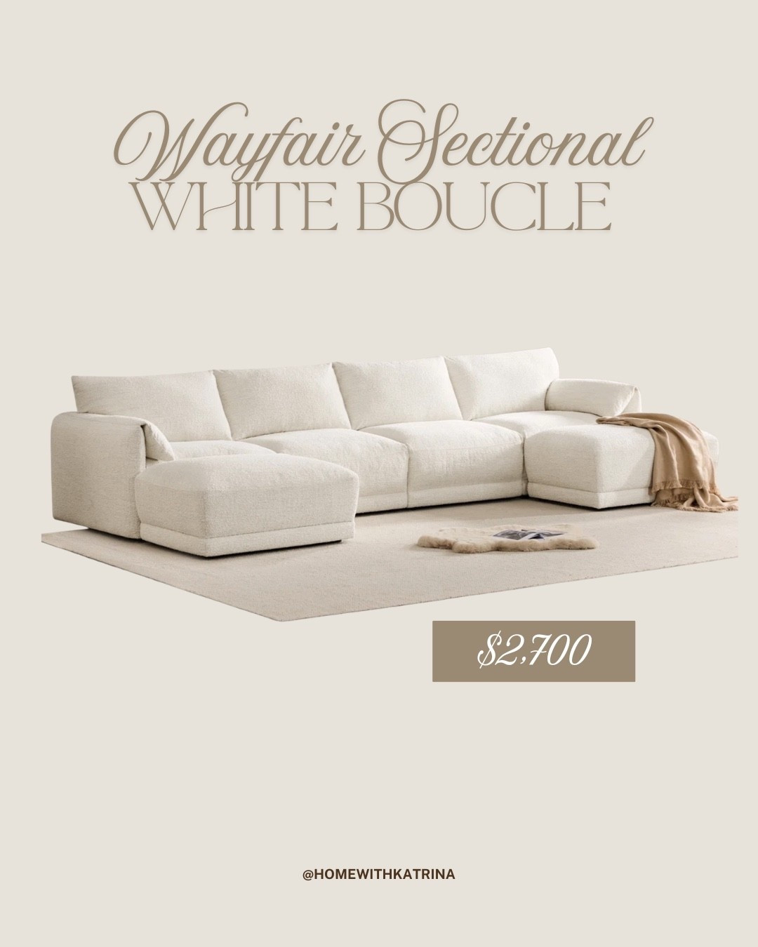 The whole collection is linked here! 

 #ad #Wayfair #WayfairCreator #wayfairpartner @wayfair 

Sectional, sofa, boucle, living room, home decor, wayfair finds, affordable furniture 

#LTKSeasonal #LTKHome