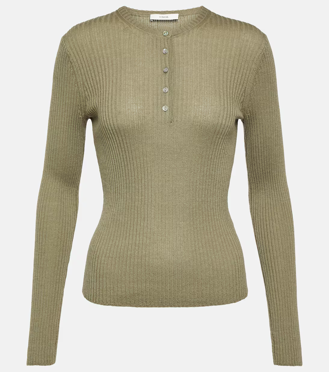 Cashmere and silk Henley shirt | Mytheresa (US/CA)