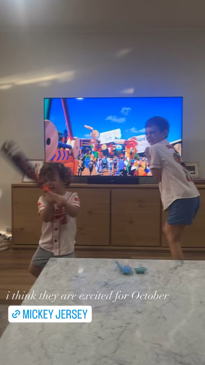 I think they are excited for Disney in October, showed them their mickey baseball jerseys and they put them on immediately!  

#LTKKids #LTKFindsUnder50 #LTKFamily