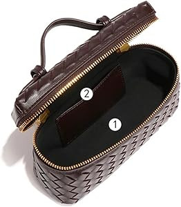 Trendy Woven Crossbody Purse Square Box Bags Women Shoulder Bag Cute Satchels Mini PU Leather Top... | Amazon (US)