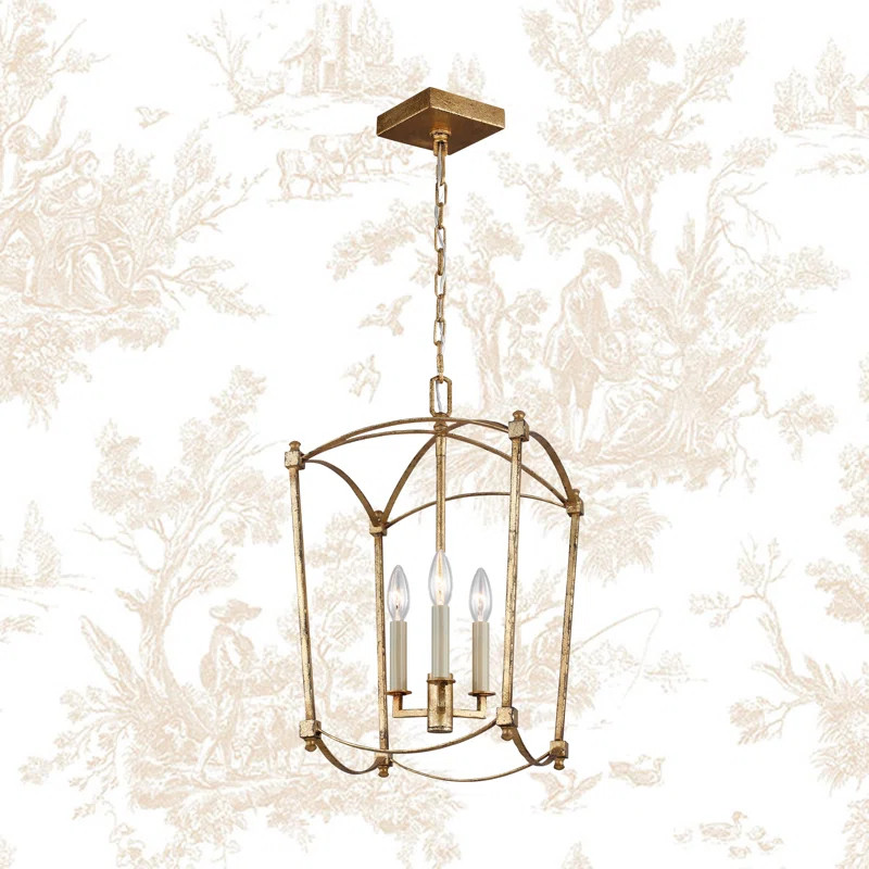 Olive 3 - Light Dimmable Lantern Geometric Chandelier | Wayfair North America
