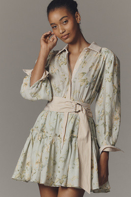 En Saison Rylee Long-Sleeve Belted Shirt Dress | Anthropologie (US)