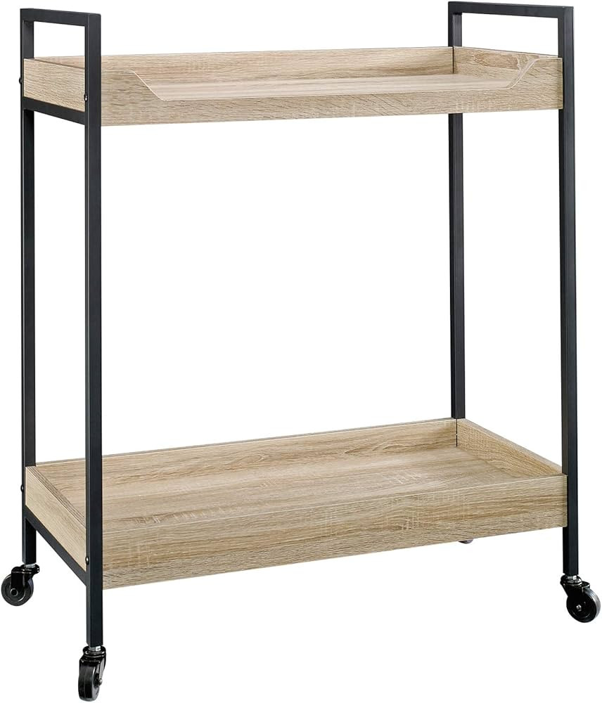 Sauder North Avenue Cart, L: 32.76" x W: 17.28" x H: 36.02", Charter Oak finish | Amazon (US)