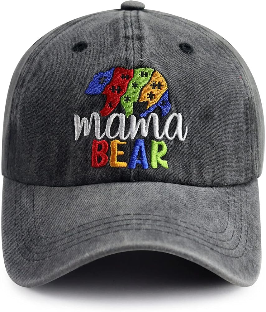 Autism Awareness Baseball Cap for Women, Adjustable Wahsed Cotton Embroidered Autistic Puzzle Gra... | Amazon (US)