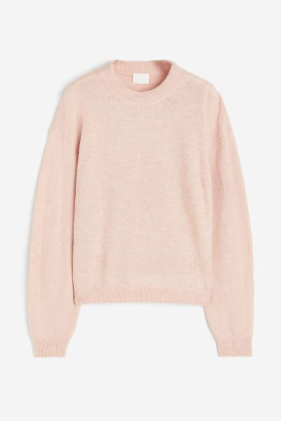 Knitted jumper - Light pink marl - Ladies | H&M GB | H&M (UK, MY, IN, SG, PH, TW, HK)