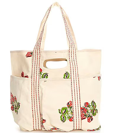 Free People Strawberry Printed Caravan Tote Bag - Strawberry | Dillard's