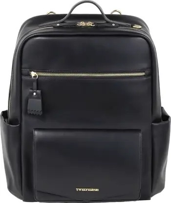 TWELVElittle Peek-A-Boo Faux Leather Diaper Backpack | Nordstrom | Nordstrom