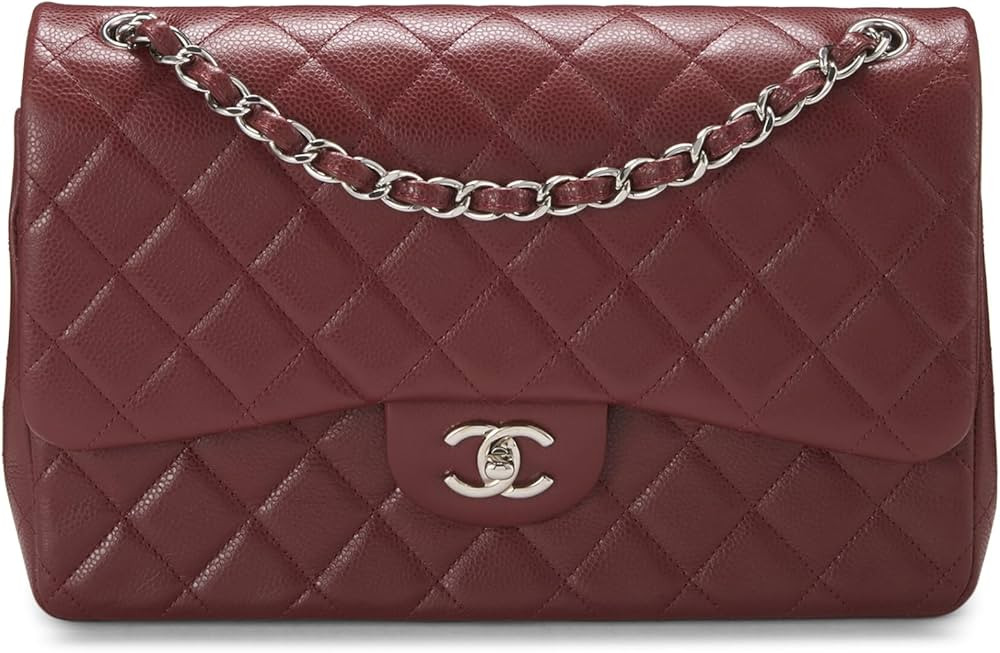Amazon.com: Chanel, Pre-Loved Red Quilted Caviar New Classic Double Flap Jumbo, Red : Luxury Stor... | Amazon (US)