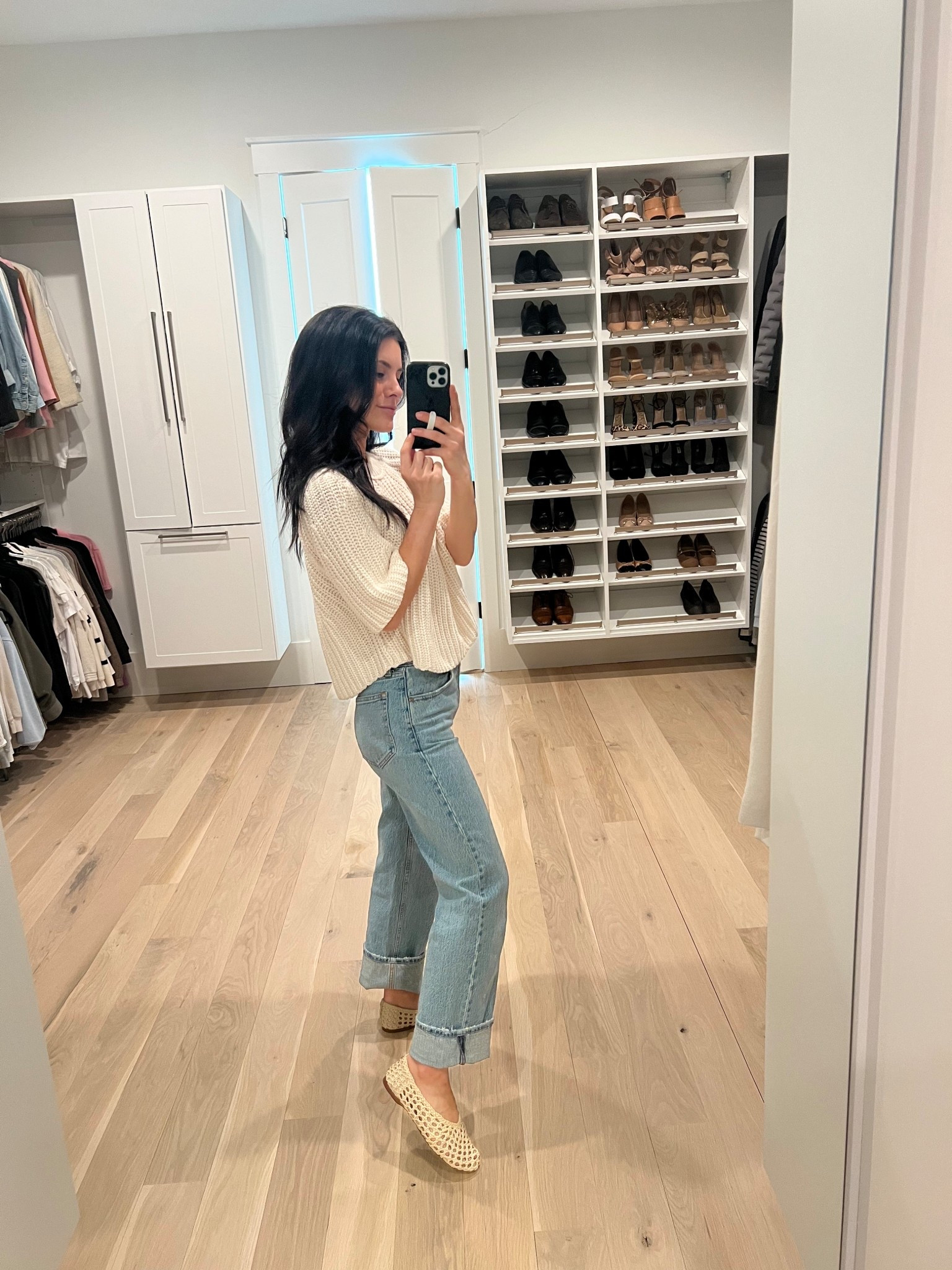 sweater (xs) and high rise jeans (26) 

#LTKSpringSale #LTKmomlife #LTKPetite