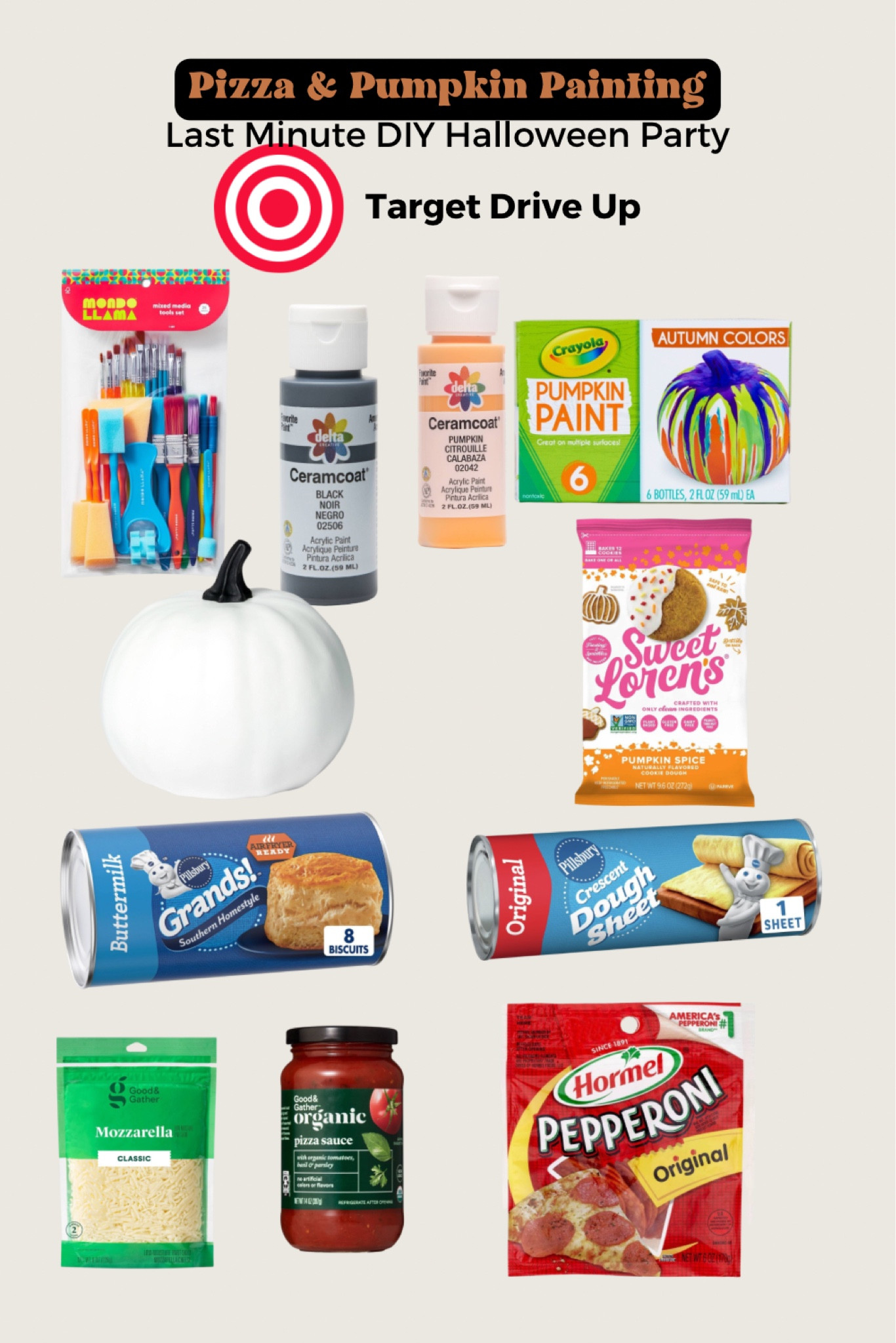 Looking for a last minute DIY Halloween Party? Have a pizza making and pumpkin painting party! All of the items are available at Target drive up to make it super easy for you! 
Pumpkin painting ideas are endless 🧡

#LTKHoliday #LTKHalloween #LTKSeasonal
