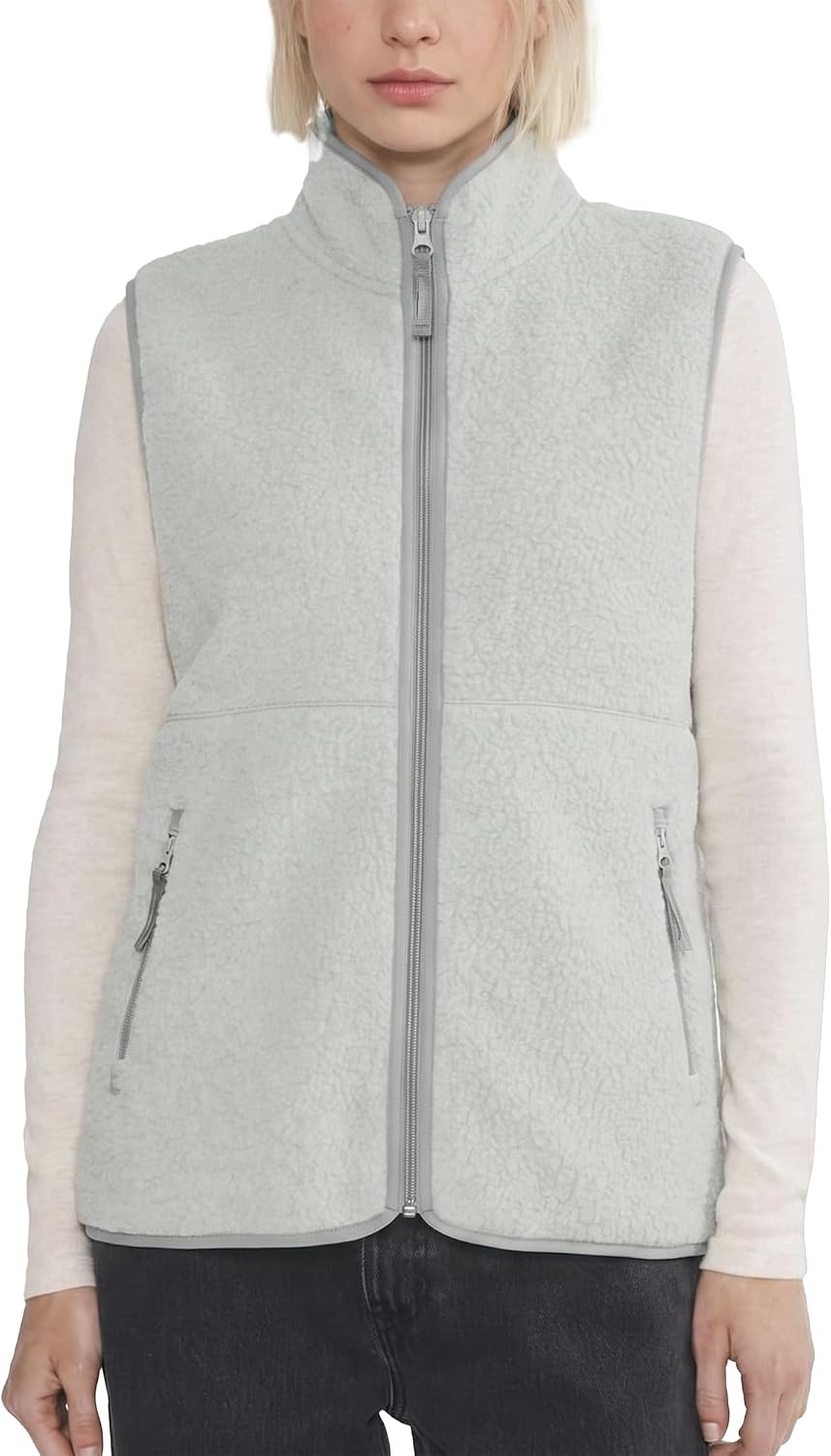 Sherpa Fleece Vest for Women Lightweight Zip Up Sleeveless Jacket | Amazon (US)
