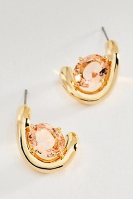 Wrapped Stone Hoop Earrings | Anthropologie (US)