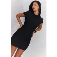 Black Soft Touch High Neck Bodycon Mini Dress | PrettyLittleThing US