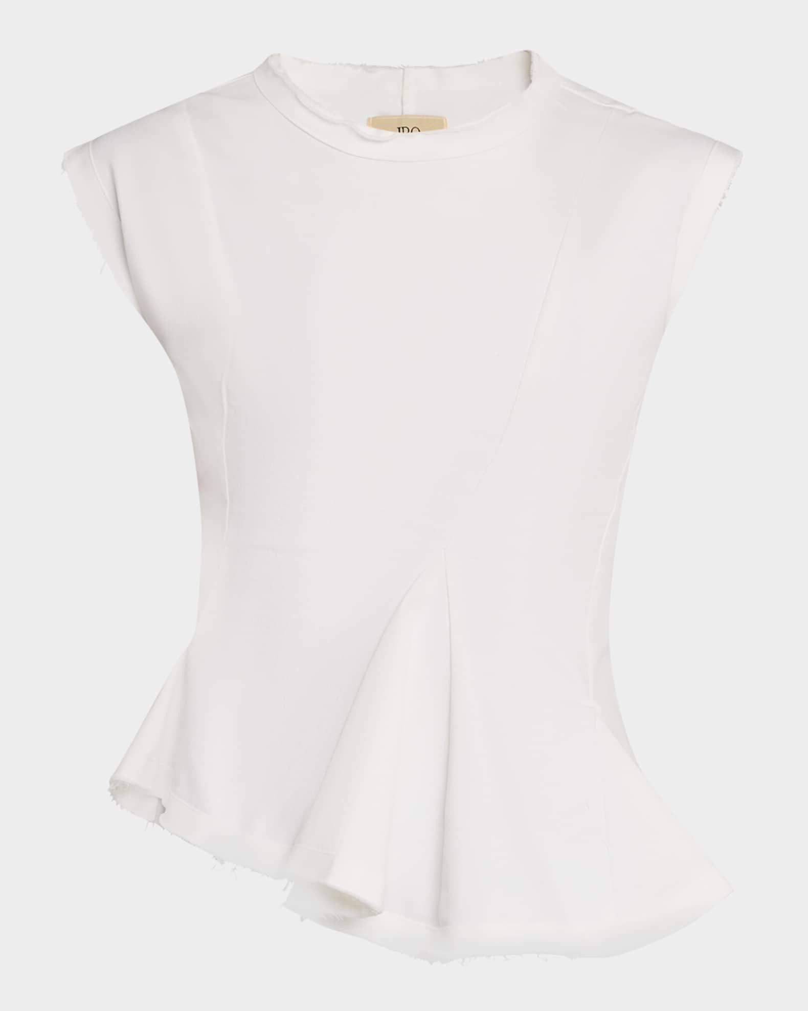 Jordan Asymmetric Peplem-Hem Top | Neiman Marcus