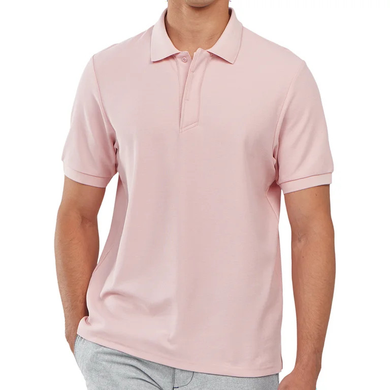 NORTHYARD Men's Polo Shirts Golf Polos Casual Classic Short Sleeve Pink T-Shirt L | Walmart (US)