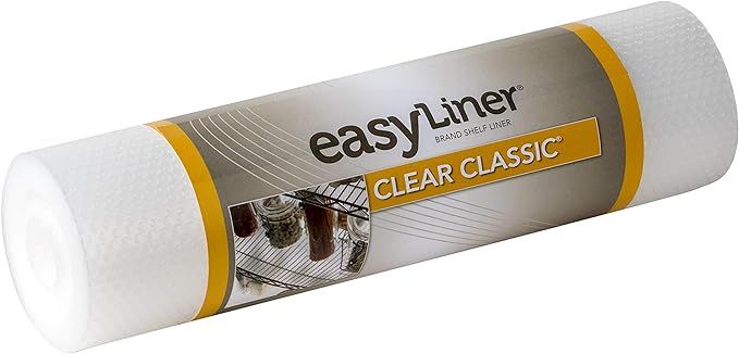 Duck Brand Clear Classic Easy 286230 Non-Adhesive Shelf Liner, 12 in x 20 ft Roll | Amazon (US)