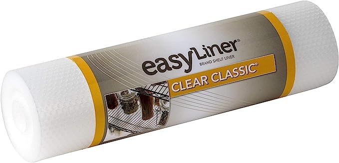 Duck Brand Clear Classic Easy 286230 Non-Adhesive Shelf Liner, 12 in x 20 ft Roll | Amazon (US)