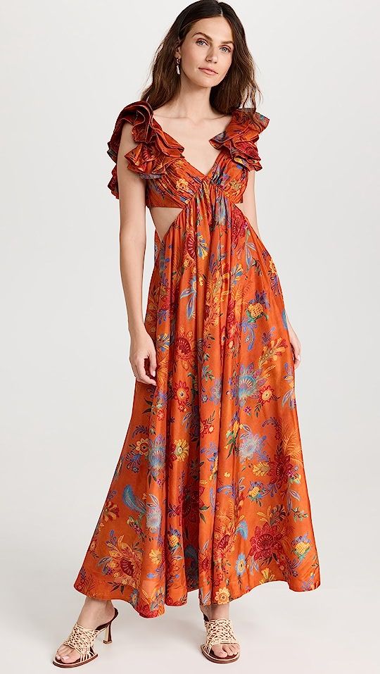 Ginger Frill Midi Dress | Shopbop