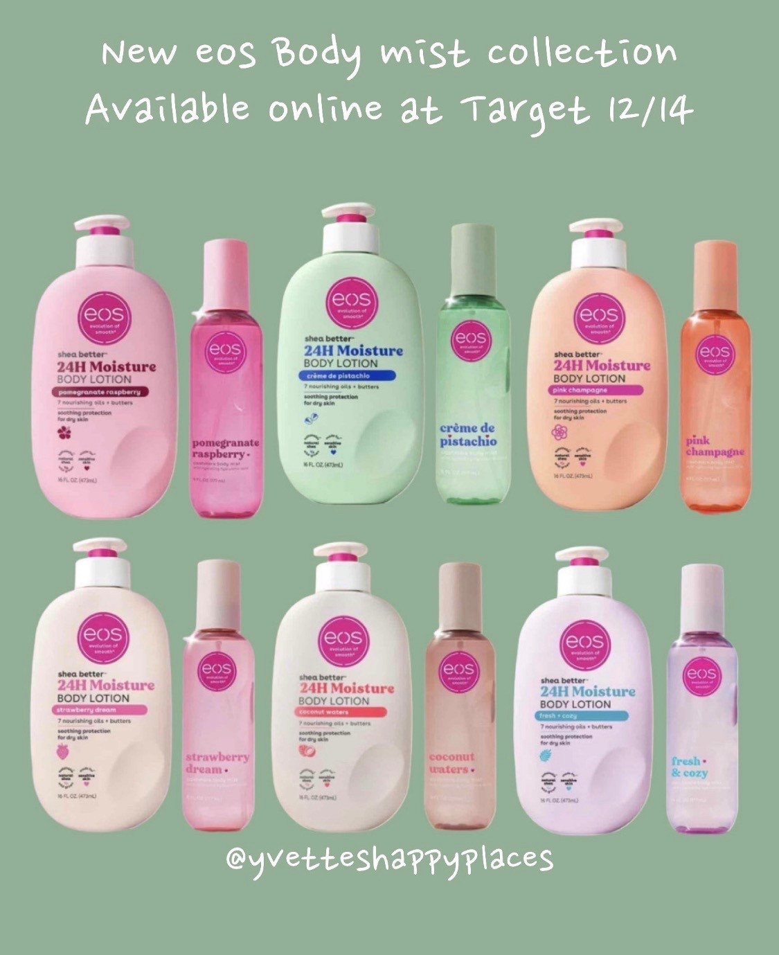 NOW ONLINE!!
New eos body mists in classic scents available online at Target and in store 12/28


#LTKBeauty #LTKGiftGuide #LTKHoliday