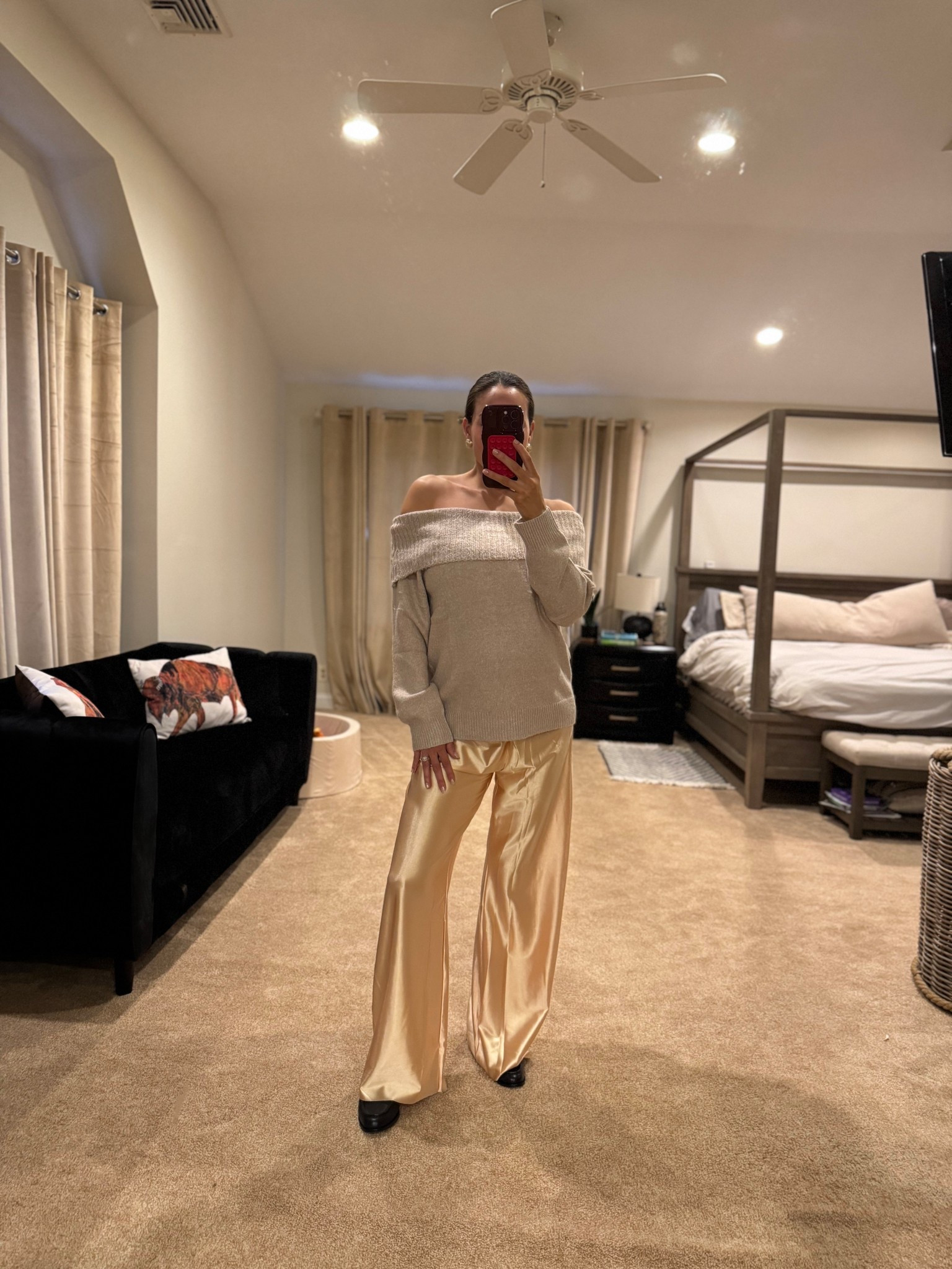 The most perfect off the shoulder sweater ✨

Sweater-medium (wished I would have ordered a large for more oversized)
Pants-medium
Shoes-7.5

#LTKHoliday #LTKShoeCrush #LTKStyleTip