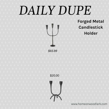 Daily Dupe: forged metal candlestick holder.  

Target black forged metal candlestick holders.  Target living room decor.  Modern home decor  

#LTKfindsunder100 #LTKhome #LTKfindsunder50