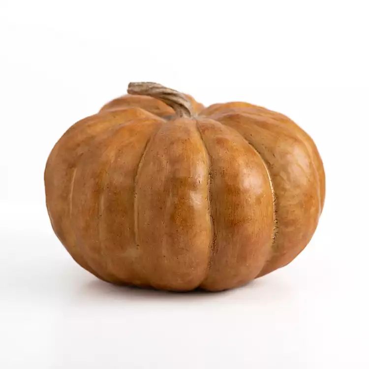 Realistic Orange Pumpkin Statue, 8 in. | Kirkland's Home