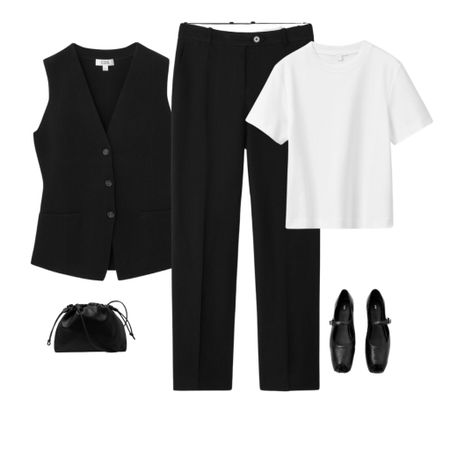 Classic Waistcoat, Black Trousers and White T with ballet pumps ♡

#LTKSeasonal #LTKeurope #LTKstyletip