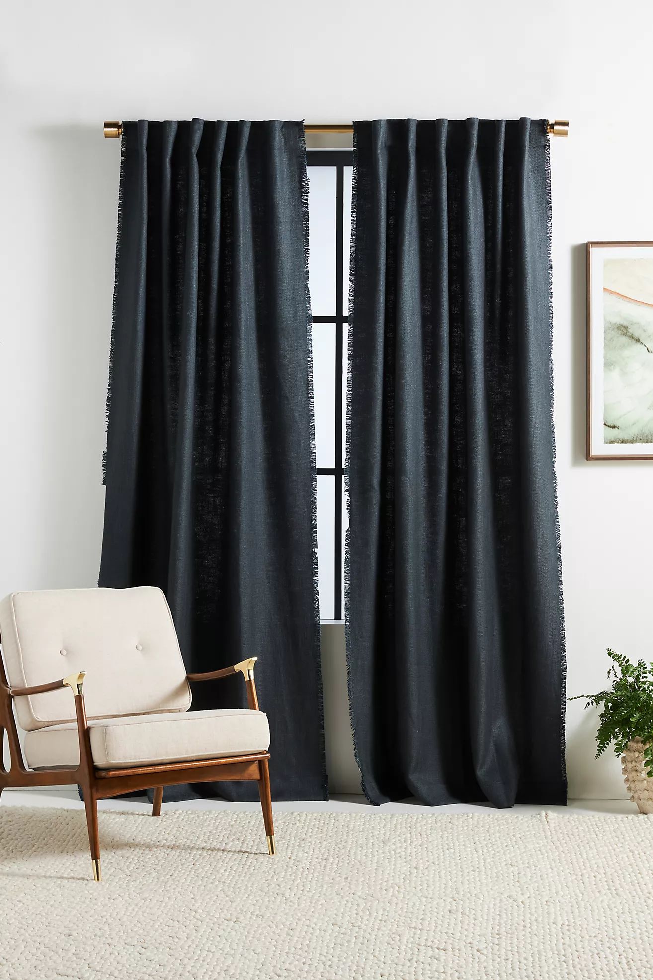 Luxe Linen Blend Curtain | Anthropologie (US)