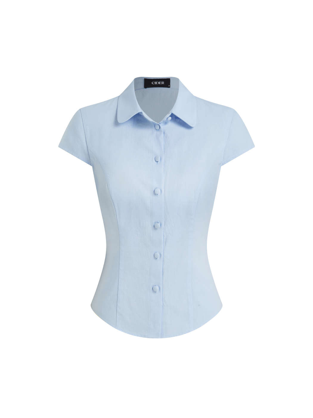 Leinen Leinenmischung Hemd mit Kragen und Knoten im Rücken For Arbeit | Cider