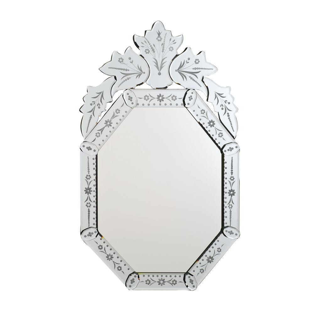 Afina Radiance 20 in. W x 32 in. H Framed Octagon Bathroom Vanity Mirror in Clear | The Home Depot