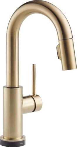Delta Faucet Trinsic Single-Handle Bar-Prep Touch Kitchen Sink Faucet with Pull Down Sprayer, Touch2O Technology and Magnetic Docking Spray Head, Champagne Bronze 9959T-CZ-DST | Amazon (US)