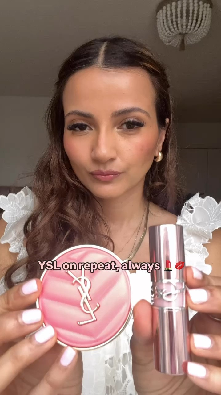 Obsessed with YSL LOVESHINE CANDY GLOW in 44B Nude Lavilliere—a sheer pinky nude that adapts to your lips with pH technology. So hydrating with maracuja oil, shea butter & jojoba butter! ✨

The Make Me Blush 24H Powder Blush in 93 Restless Rose is the perfect peachy pink satin finish—blendable, long-lasting & gives the prettiest flush! I love adding a little to my nose & eyelids too.

Have you tried these?

#YSLBeauty #YSLLipstick #CandyGlow #LuxuryMakeup #MakeupTok #BlushTok #HydratingLipstick #DewyMakeup #GlowySkin #MakeupFavorites #TikTokBeauty #MakeupTrends #BeautyLover #SephoraFinds #MakeupReview

#LTKcanada #LTKstyletip #LTKbeauty