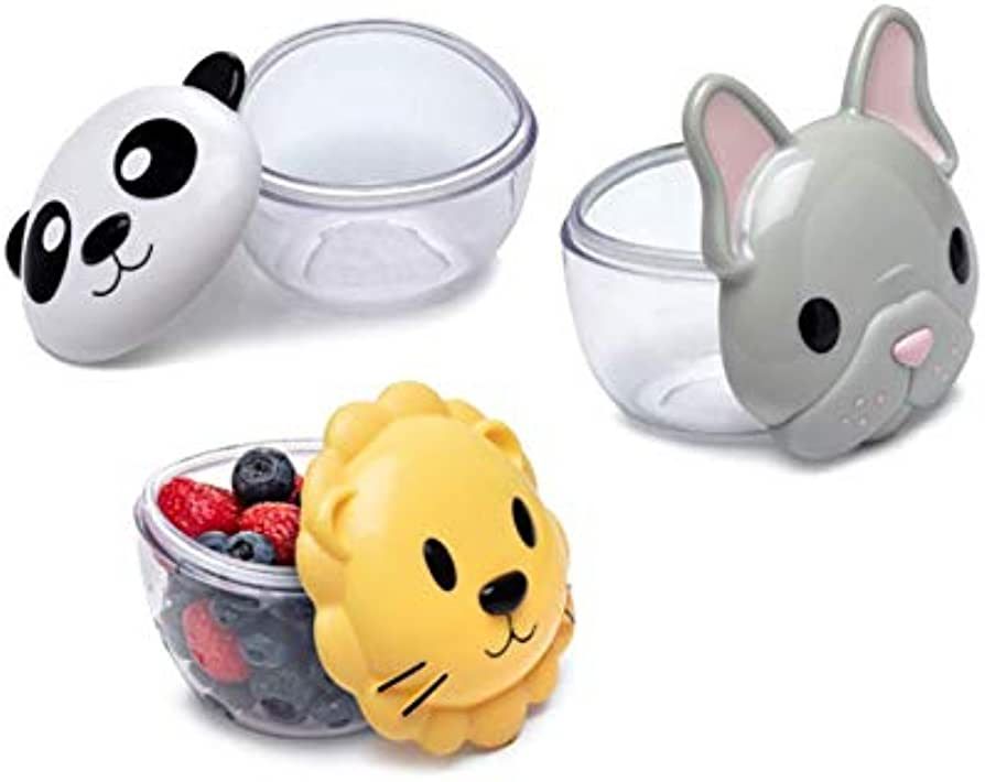 melii Animal Snack Containers with lids, Food Storage for Toddlers and Kids (3 Pack, Clear Contai... | Amazon (CA)
