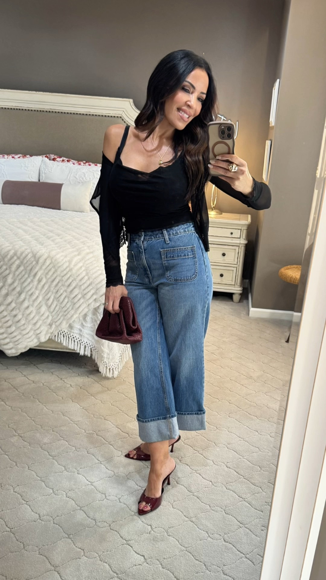 Transitioning your wardrobe from Summer to Fall doesn't have to break the bank! 🍂✨ I put together this elevated everyday look starting with an amazing sheer cami and cardi twinset from Walmart. Paired with these flattering wide-leg jeans and rich burgundy accessories, it gives that high-fashion feel at such an affordable price point. Save 15% on my sandals with code: Liz15
Which part of this outfit is your favorite? Let me know in the comments! 👇
#walmartstyle #dreampairs #analuisa