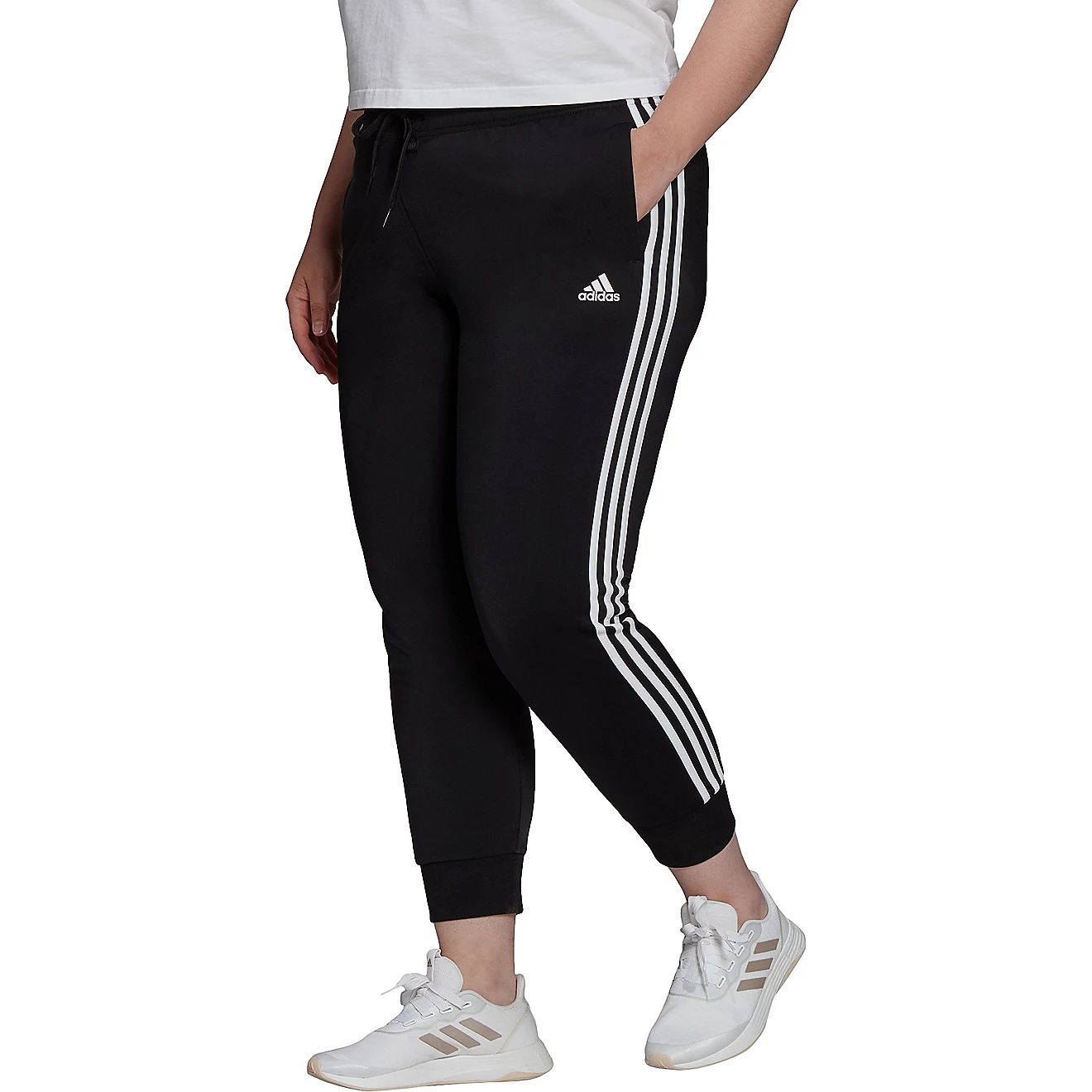 adidas Women's Tricot Slim Tapered Plus Size Pants | Academy | Academy Sports + Outdoors