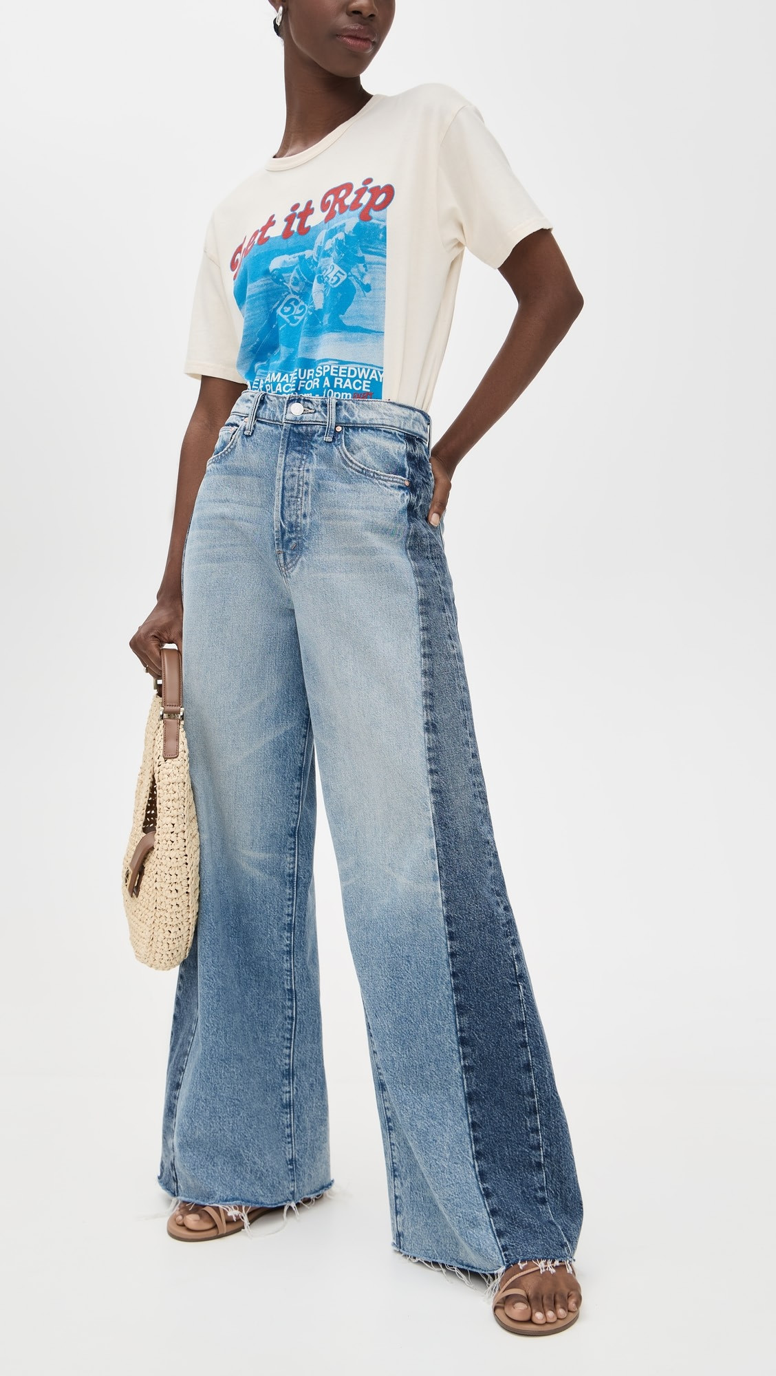 Pipe-Dream Button Sneak Fray Jeans | Shopbop