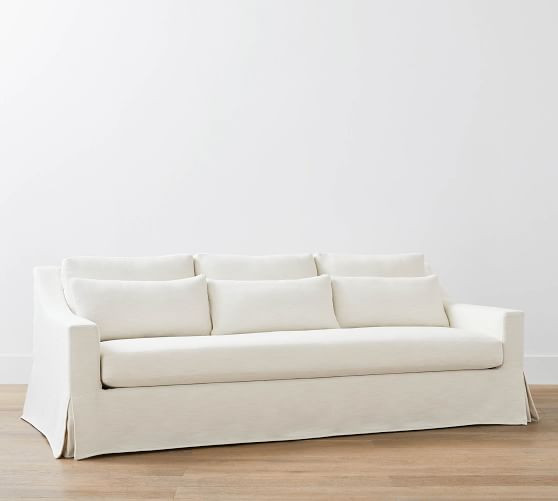 York Slope Arm Deep Seat Slipcovered Sofa (60"-108") | Pottery Barn (US)