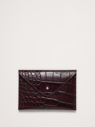 Leather Mini Envelope Pouch | Banana Republic (US)