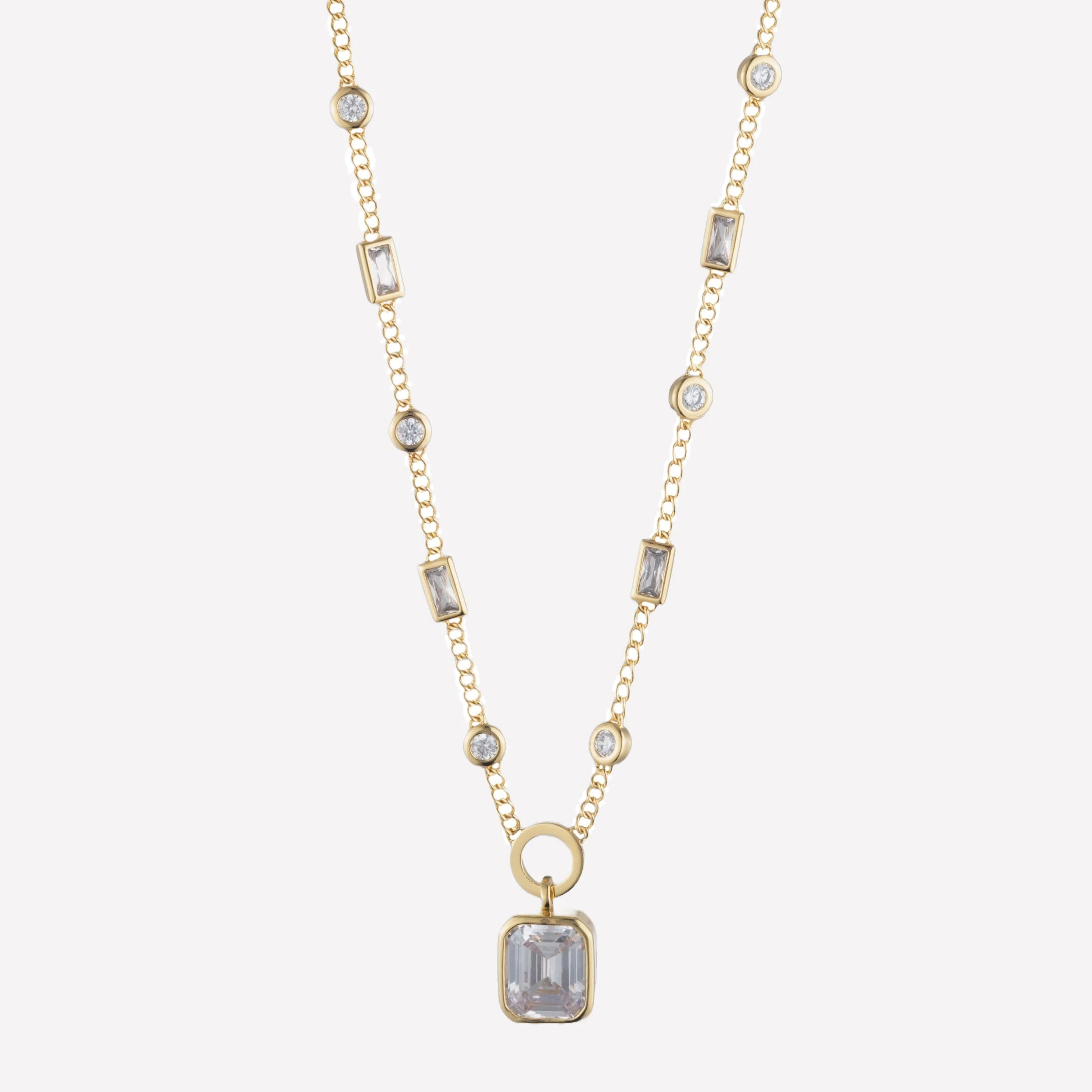 Indre Bezel Set Necklace | BONHEUR JEWELRY