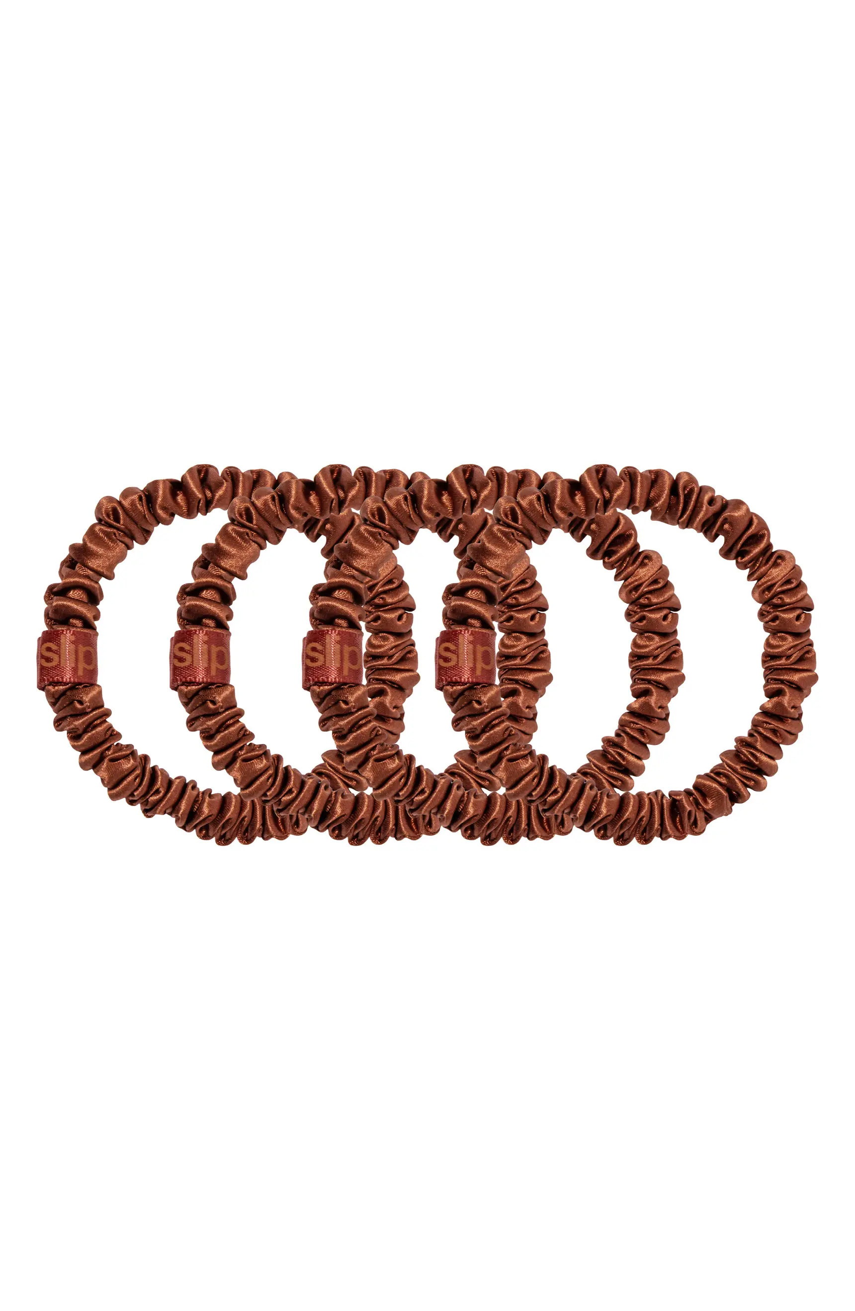 slip Pure Silk 4-Pack Skinny Scrunchies: Back to Basics Collection | Nordstrom | Nordstrom