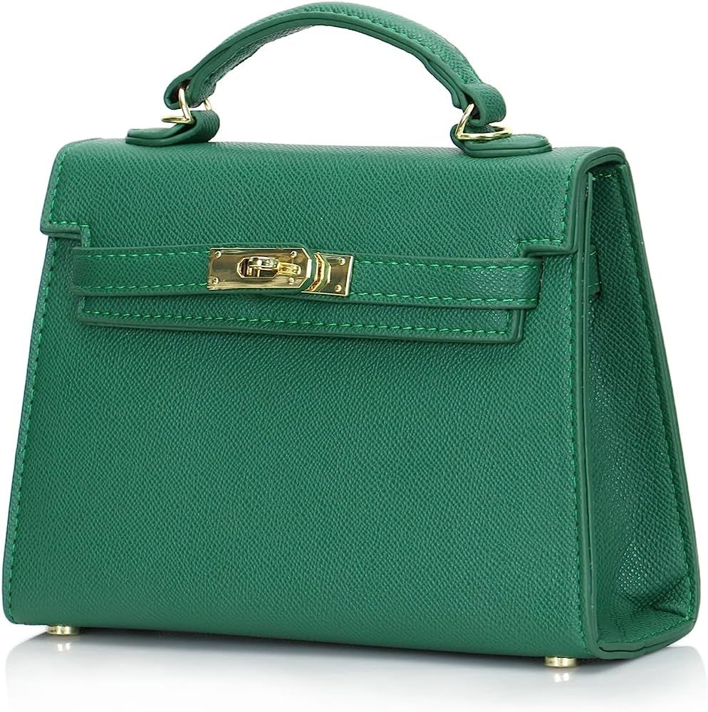 Womens Mini Leather Satchel Bags 9 * 2.5 * 5.5in Shoulder Purses Top Handle Handbags Ladies Desig... | Amazon (US)