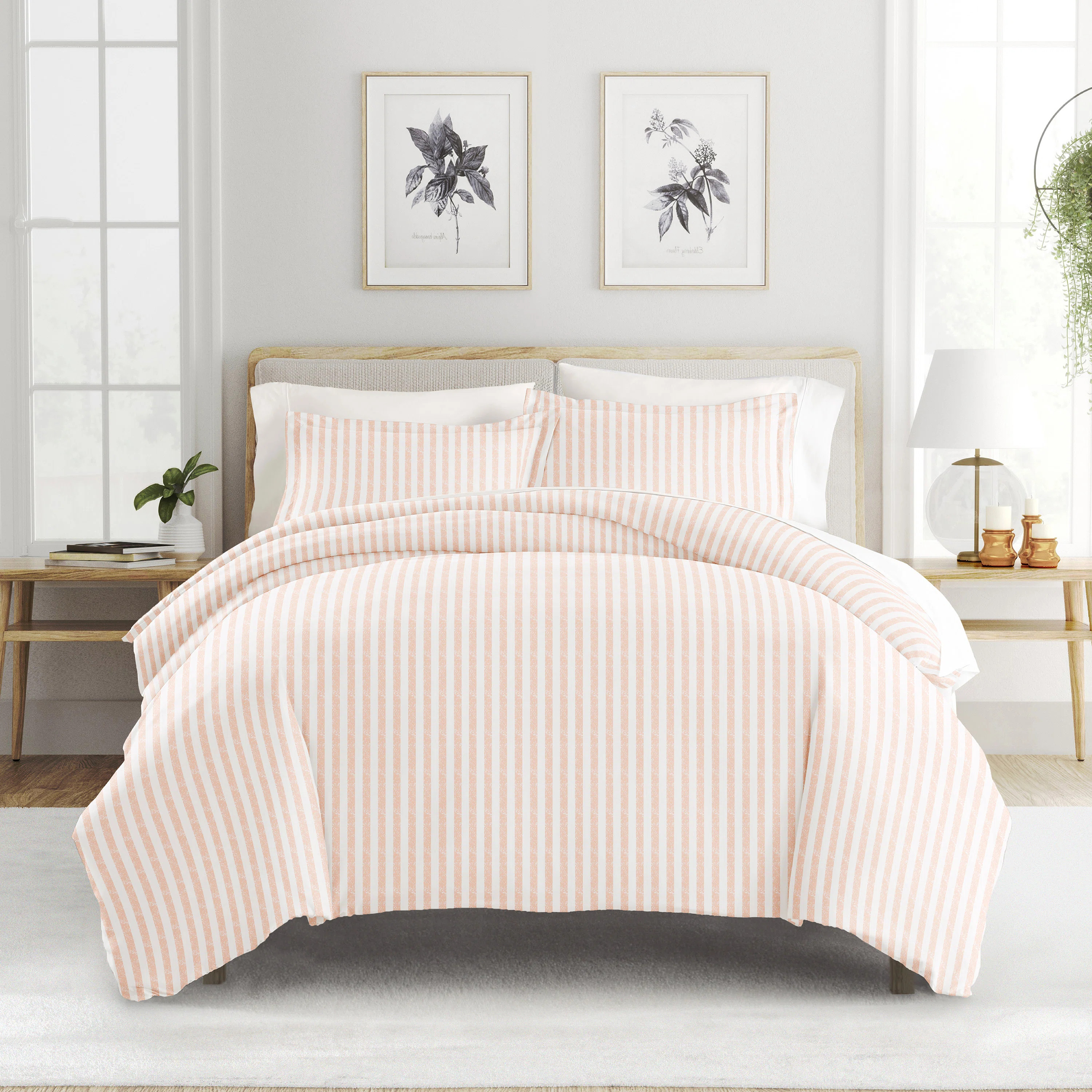 Becky Cameron Distressed Rugged Stripe Duvet Cover Set | Wayfair North America