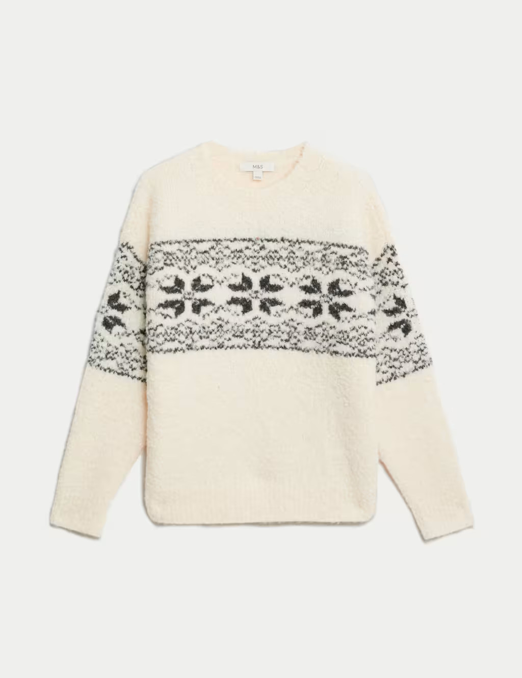 Fair Isle Crew Neck Relaxed Fit Jumper | Marks & Spencer (UK)