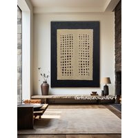 Large Wabi Sabi Wall Art Beige & Black Abstract Minimalist Painting Original Texture On Canvas Modern For Bedroom | Etsy (US)