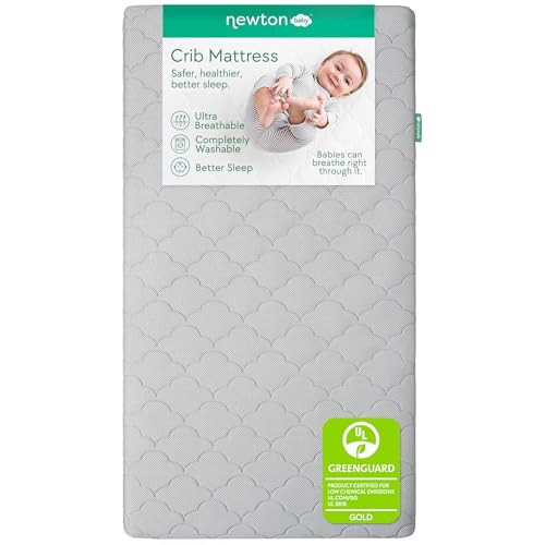 Newton Baby Waterproof Crib Mattress and Toddler Bed - Ultra-Breathable Proven to Reduce Suffocation Risk, Washable Core & Cover, All-Stages, Infant to Toddler, Deluxe 5.5" Thick - Grey | Amazon (US)
